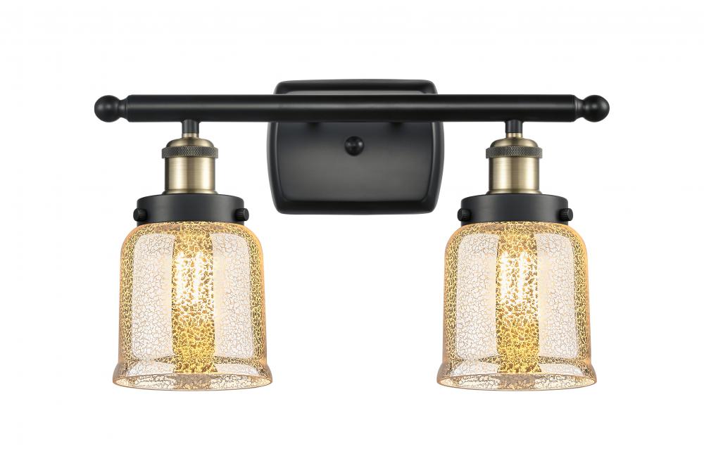 Bell - 2 Light - 16 inch - Black Antique Brass - Bath Vanity Light