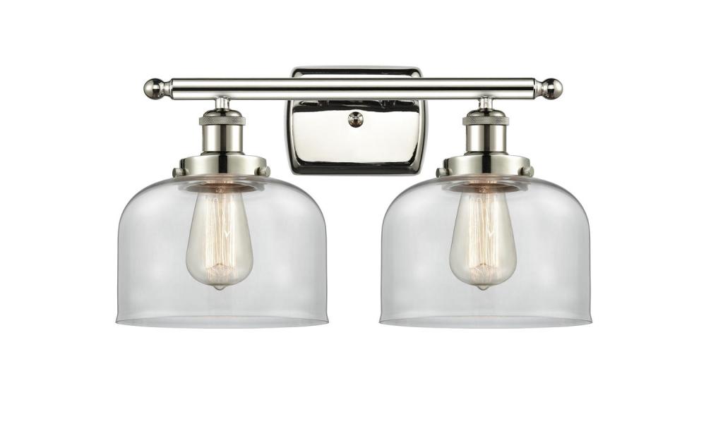Bell - 2 Light - 18 inch - Polished Nickel - Bath Vanity Light