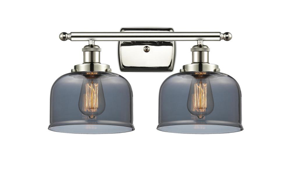 Bell - 2 Light - 18 inch - Polished Nickel - Bath Vanity Light