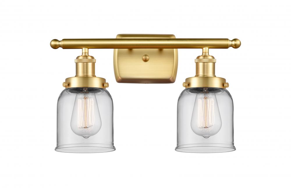 Bell - 2 Light - 16 inch - Satin Gold - Bath Vanity Light