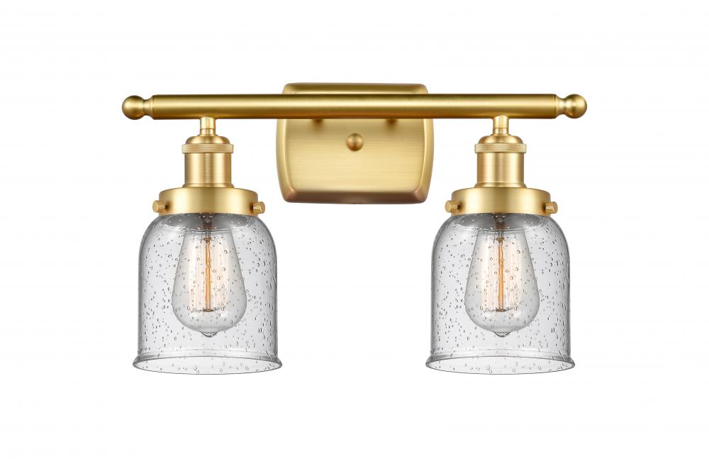 Bell - 2 Light - 16 inch - Satin Gold - Bath Vanity Light