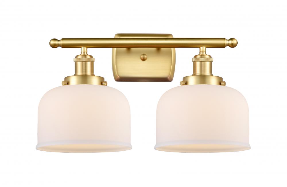 Bell - 2 Light - 18 inch - Satin Gold - Bath Vanity Light