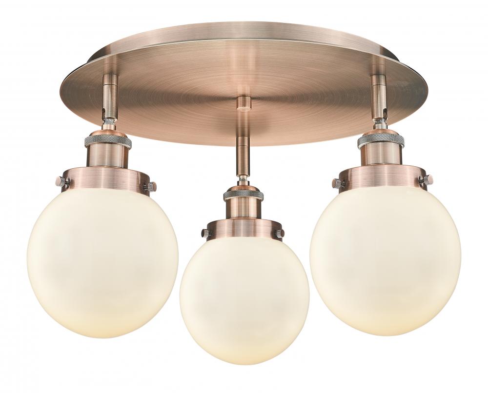 Beacon - 3 Light - 18 inch - Antique Copper - Semi-Flush Mount