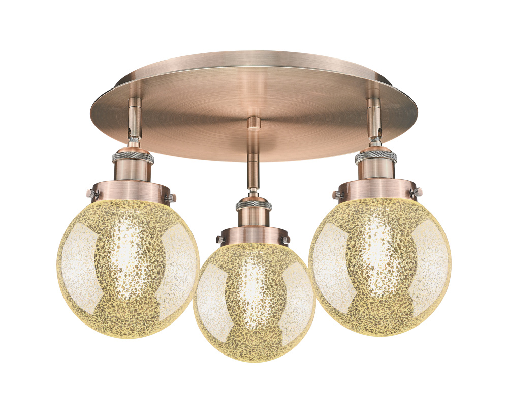 Beacon - 3 Light - 18 inch - Antique Copper - Semi-Flush Mount