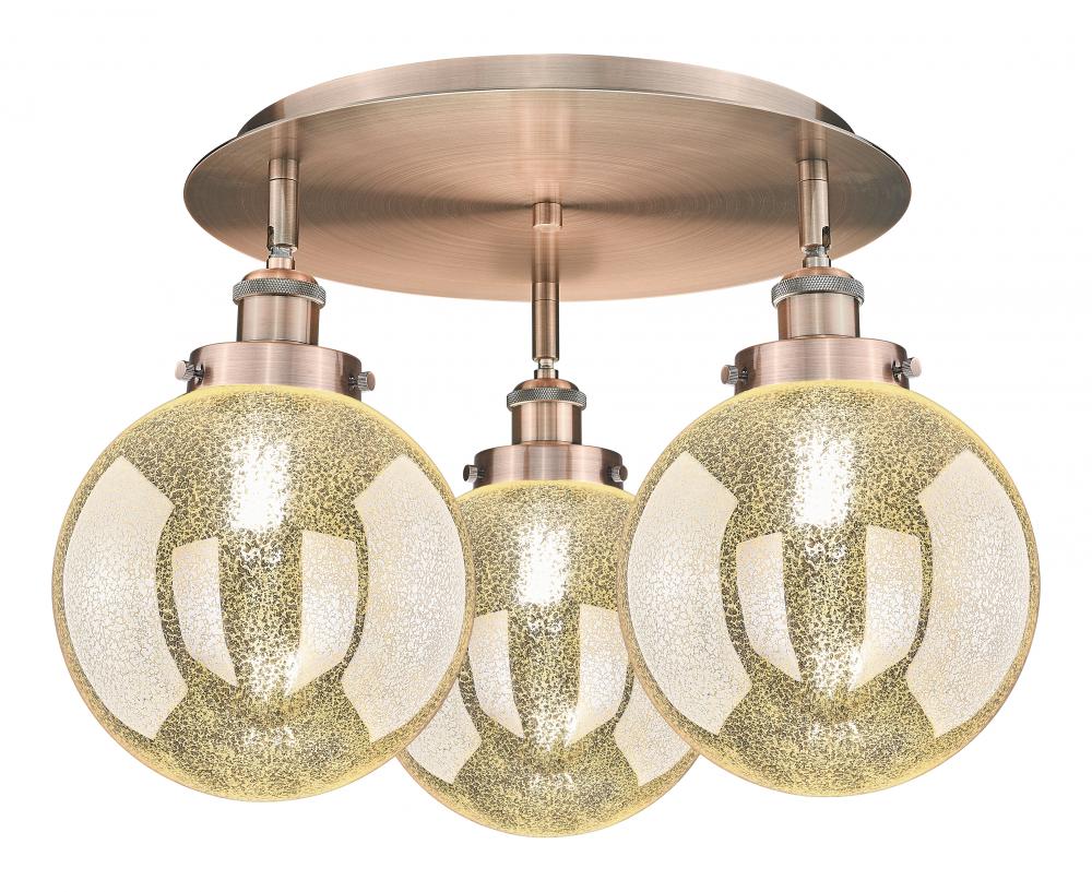 Beacon - 3 Light - 20 inch - Antique Copper - Semi-Flush Mount