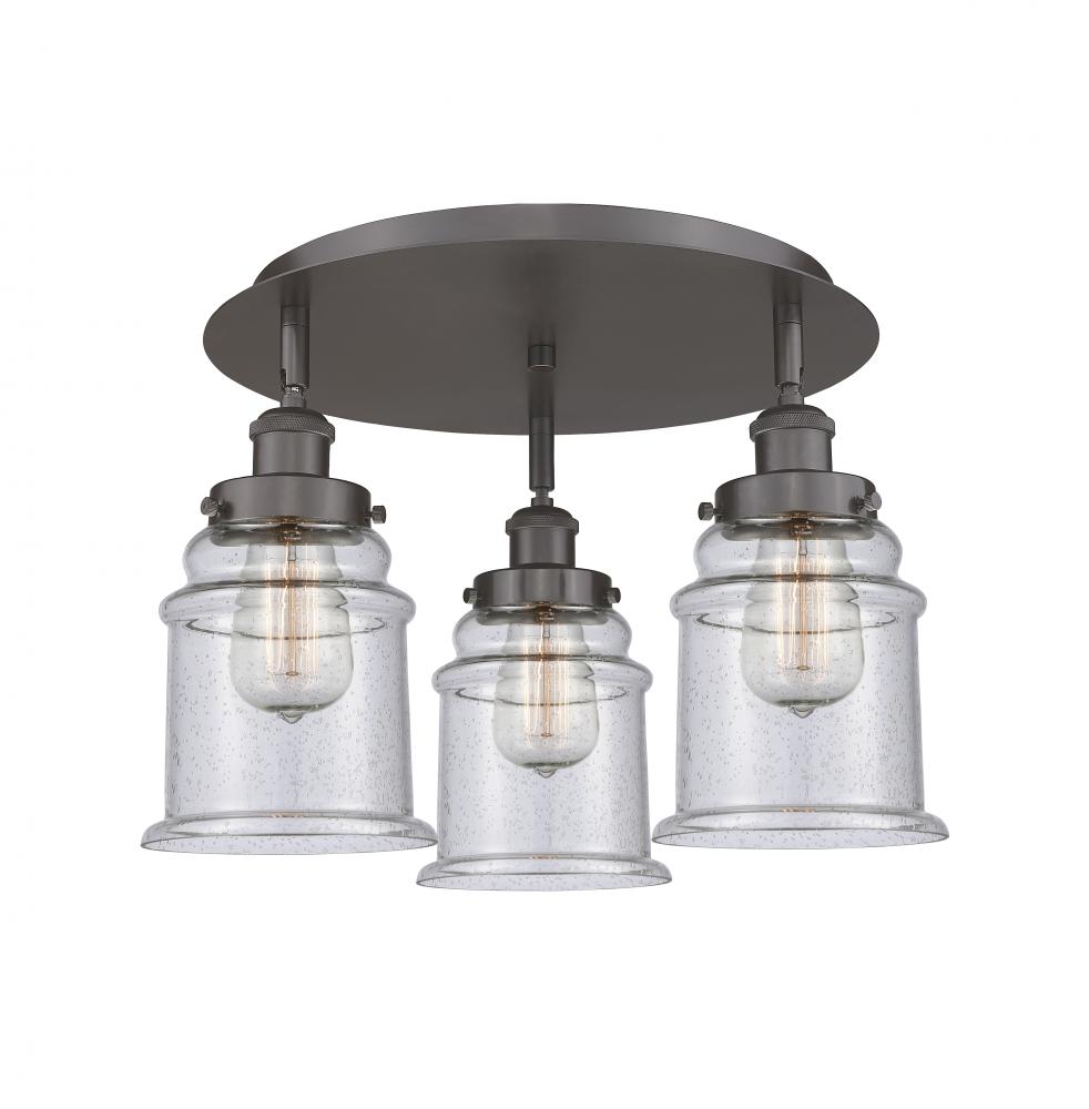 Whitney - 3 Light - 18 inch - Oil Rubbed Bronze - Semi-Flush Mount