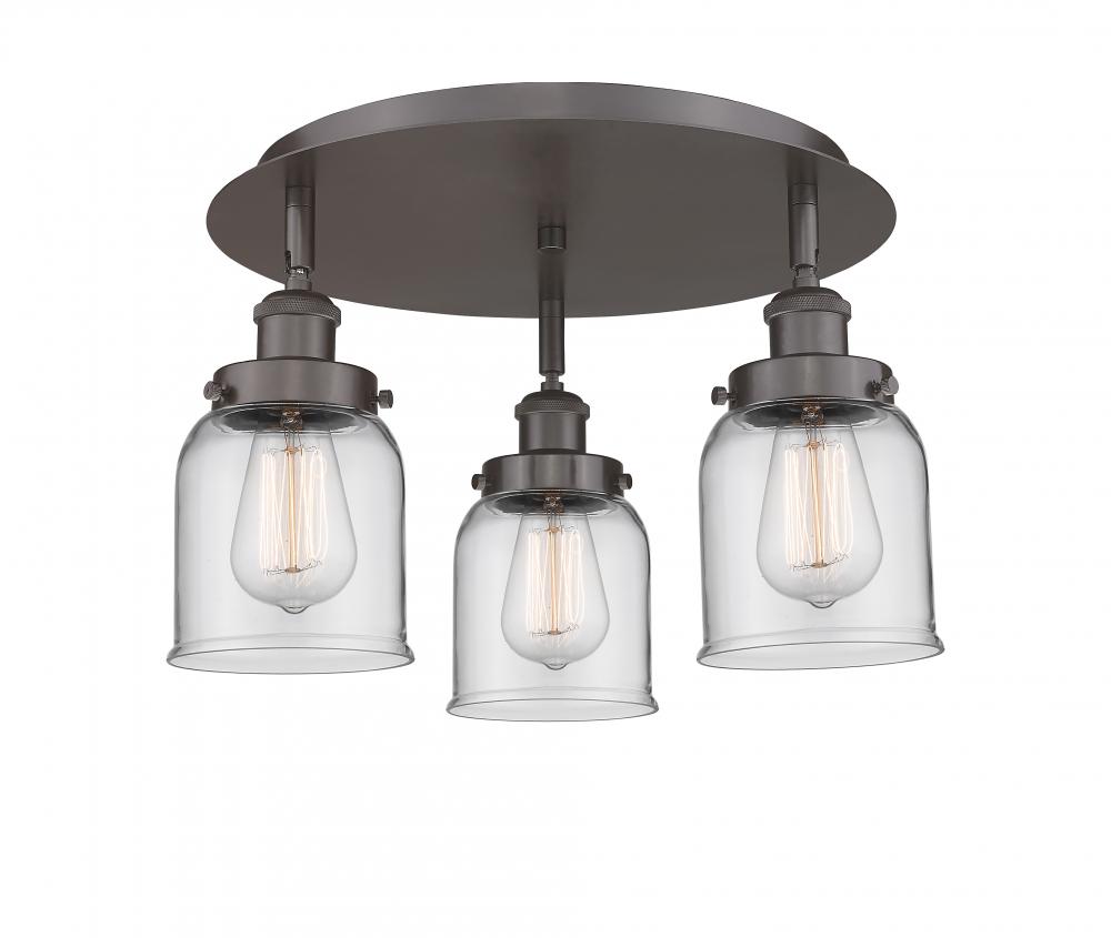 Edison - 3 Light - 17 inch - Oil Rubbed Bronze - Semi-Flush Mount