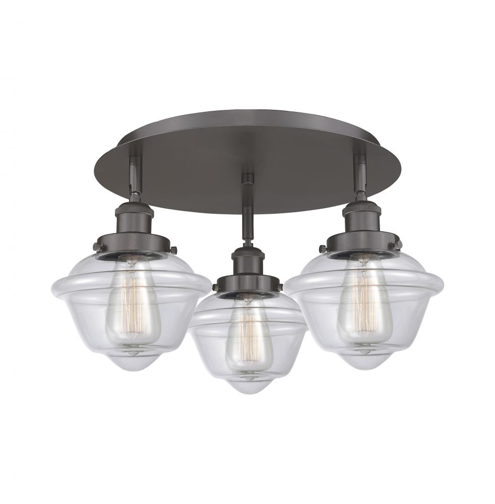 Oxford - 3 Light - 19 inch - Oil Rubbed Bronze - Semi-Flush Mount