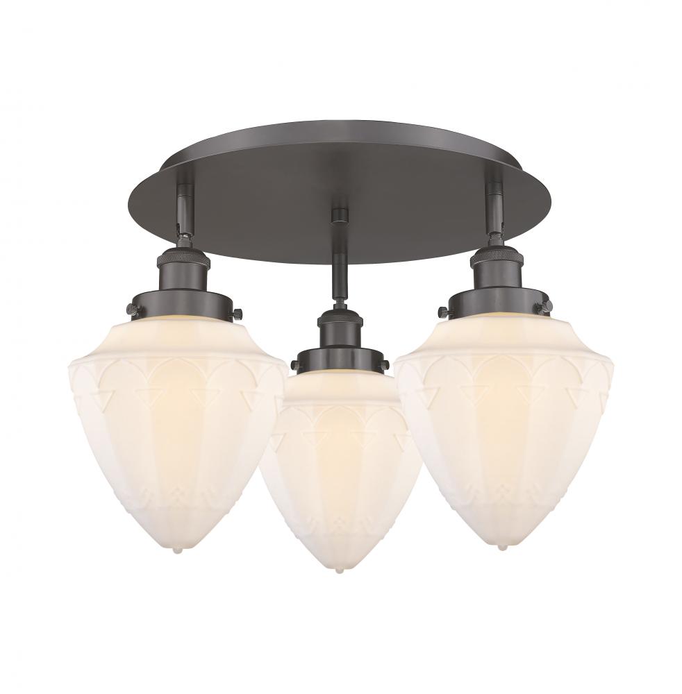 Bullet - 3 Light - 18 inch - Oil Rubbed Bronze - Semi-Flush Mount