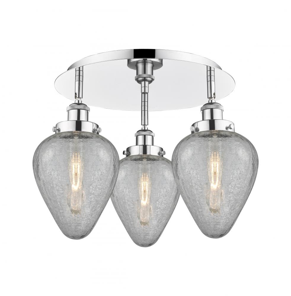 Geneseo - 3 Light - 18 inch - Polished Chrome - Semi-Flush Mount