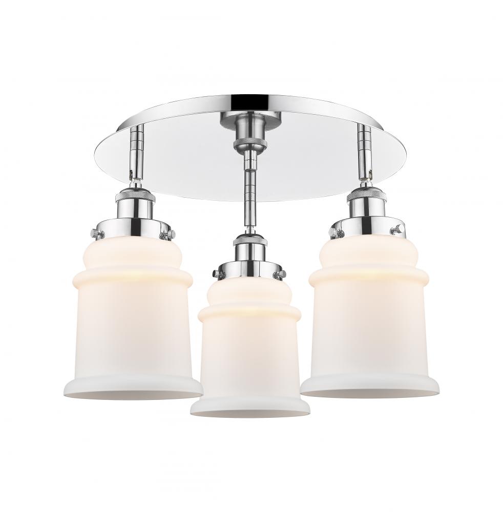 Canton - 3 Light - 18 inch - Polished Chrome - Semi-Flush Mount