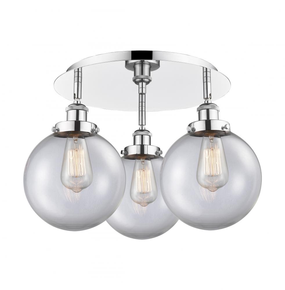 Whitney - 3 Light - 20 inch - Polished Chrome - Semi-Flush Mount