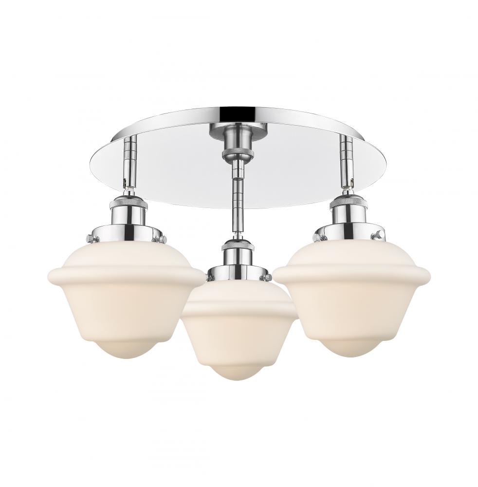 Oxford - 3 Light - 19 inch - Polished Chrome - Semi-Flush Mount
