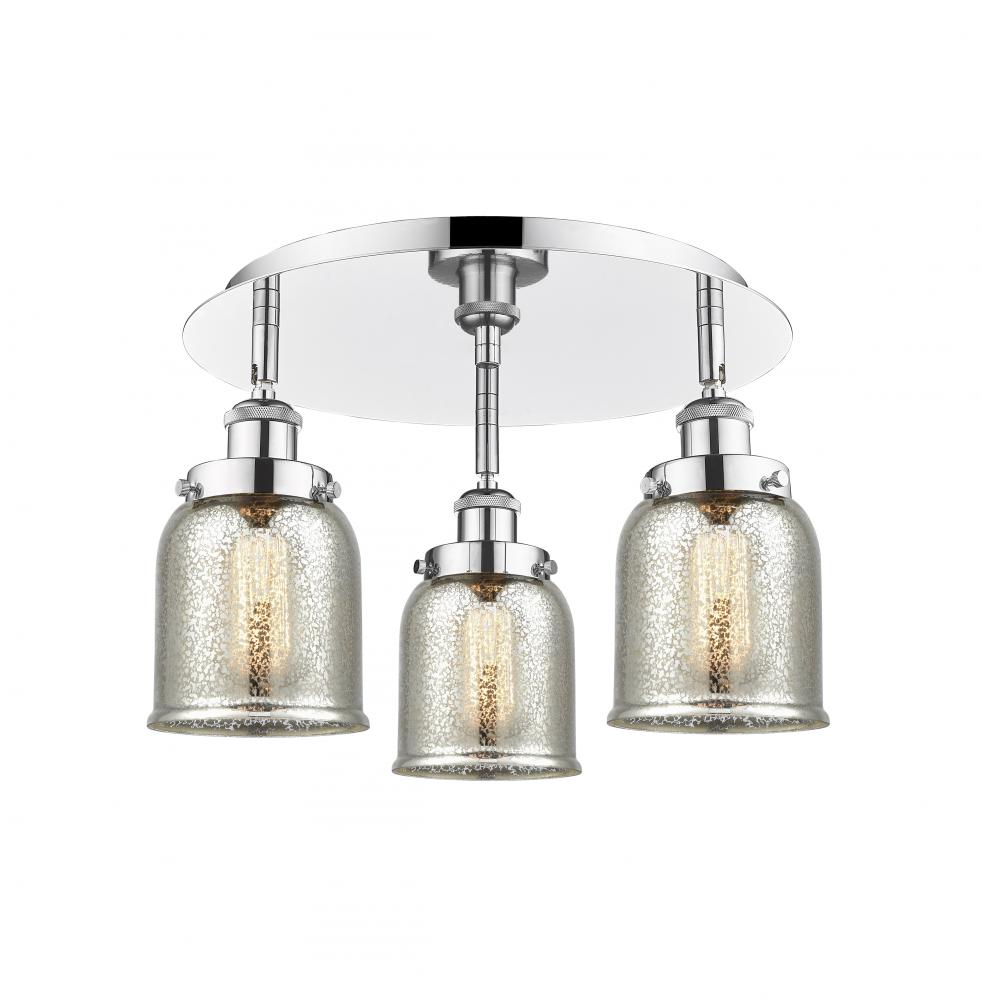 Cone - 3 Light - 17 inch - Polished Chrome - Semi-Flush Mount