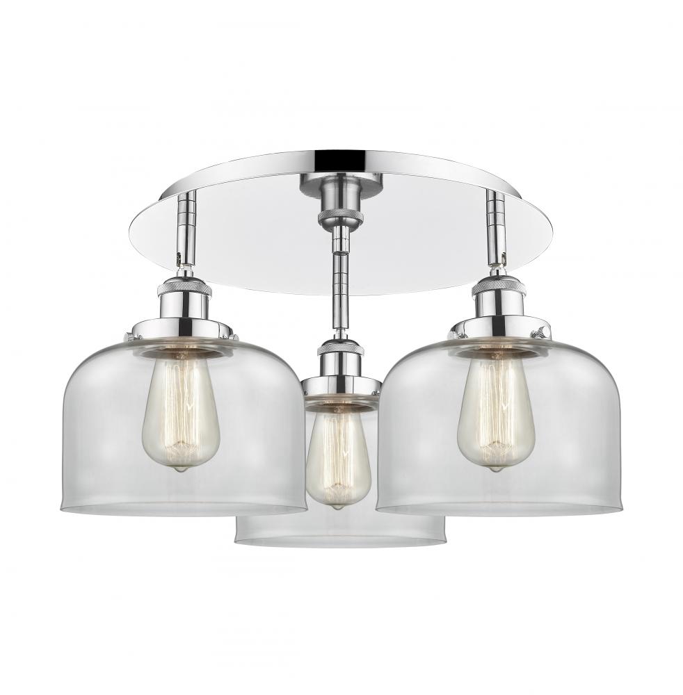 Cone - 3 Light - 20 inch - Polished Chrome - Semi-Flush Mount