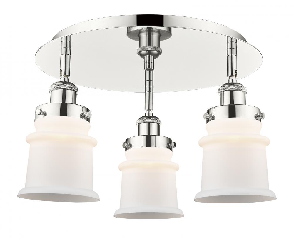 Canton - 3 Light - 17 inch - Polished Nickel - Semi-Flush Mount