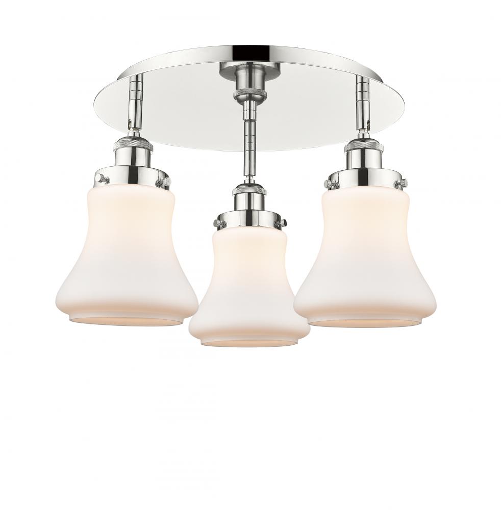 Bellmont - 3 Light - 18 inch - Polished Nickel - Semi-Flush Mount