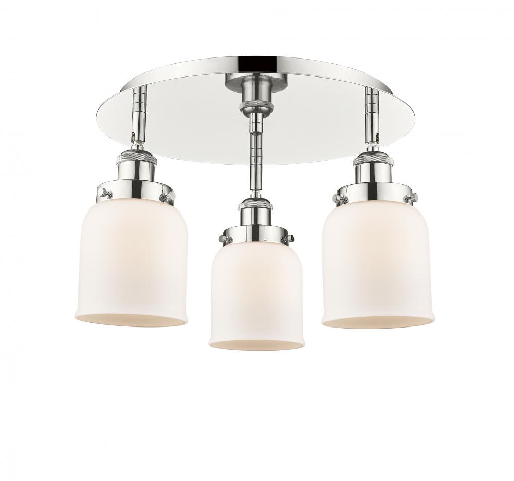 Cone - 3 Light - 17 inch - Polished Nickel - Semi-Flush Mount