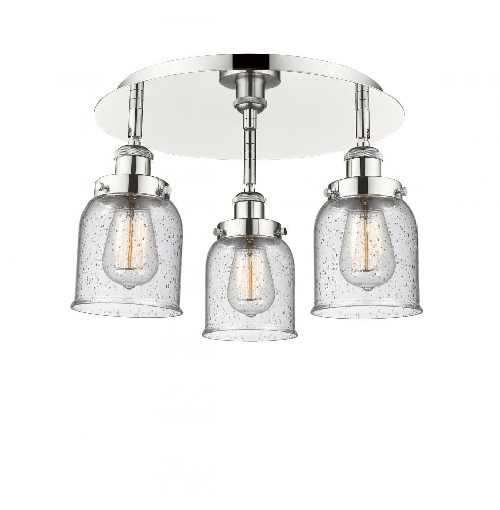 Cone - 3 Light - 17 inch - Polished Nickel - Semi-Flush Mount