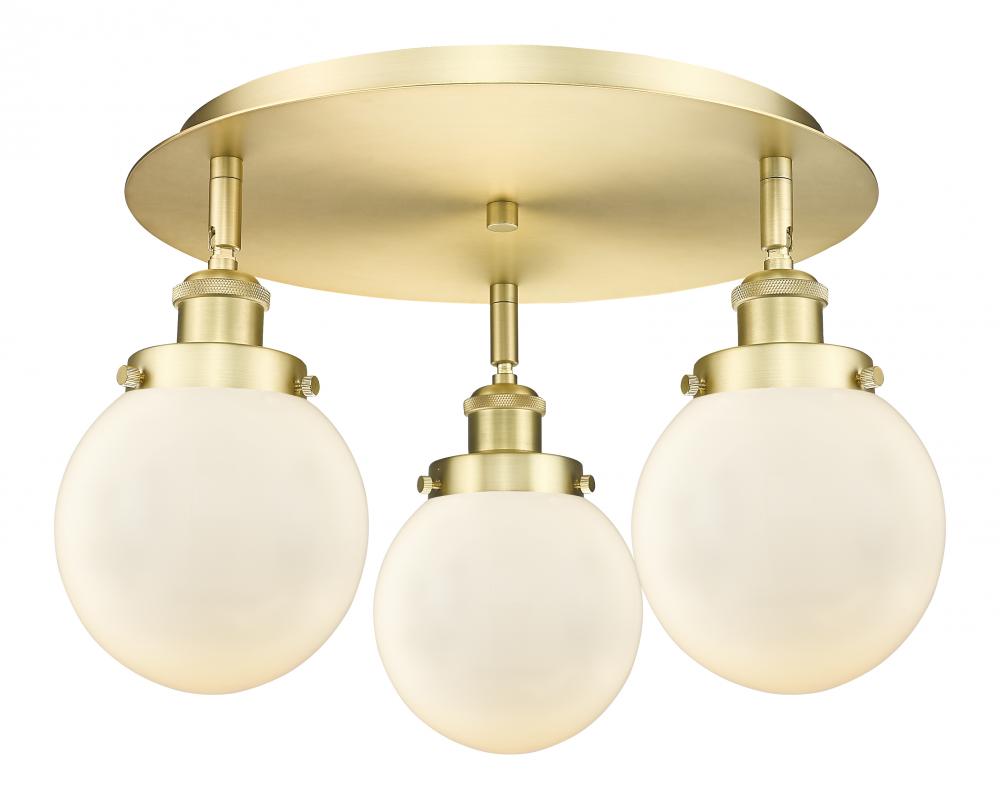 Beacon - 3 Light - 18 inch - Satin Gold - Semi-Flush Mount