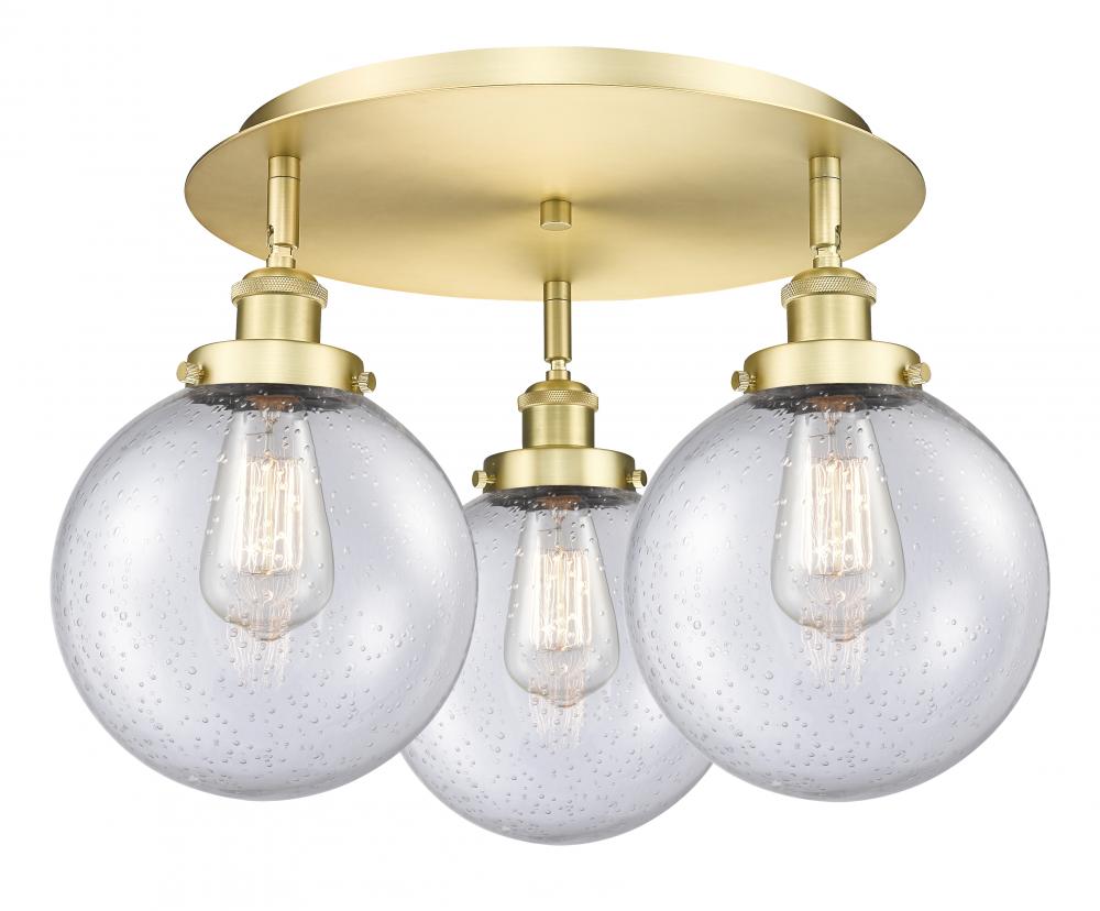 Beacon - 3 Light - 20 inch - Satin Gold - Semi-Flush Mount