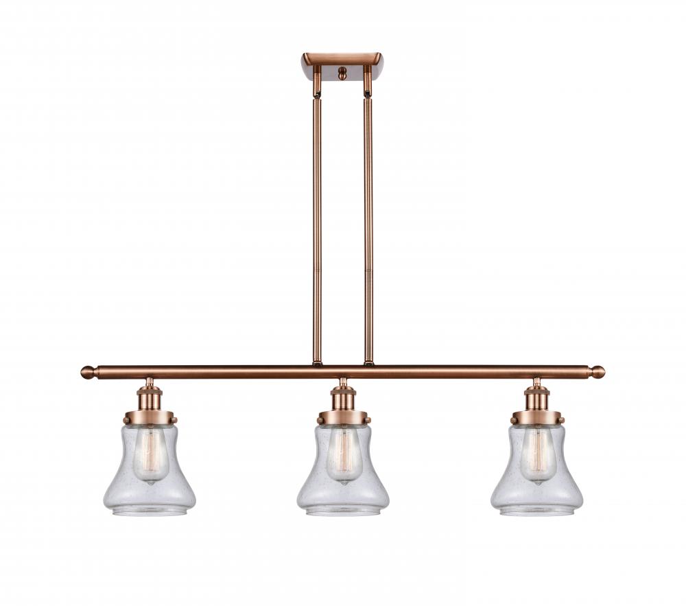 Bellmont - 3 Light - 36 inch - Antique Copper - Stem Hung - Island Light
