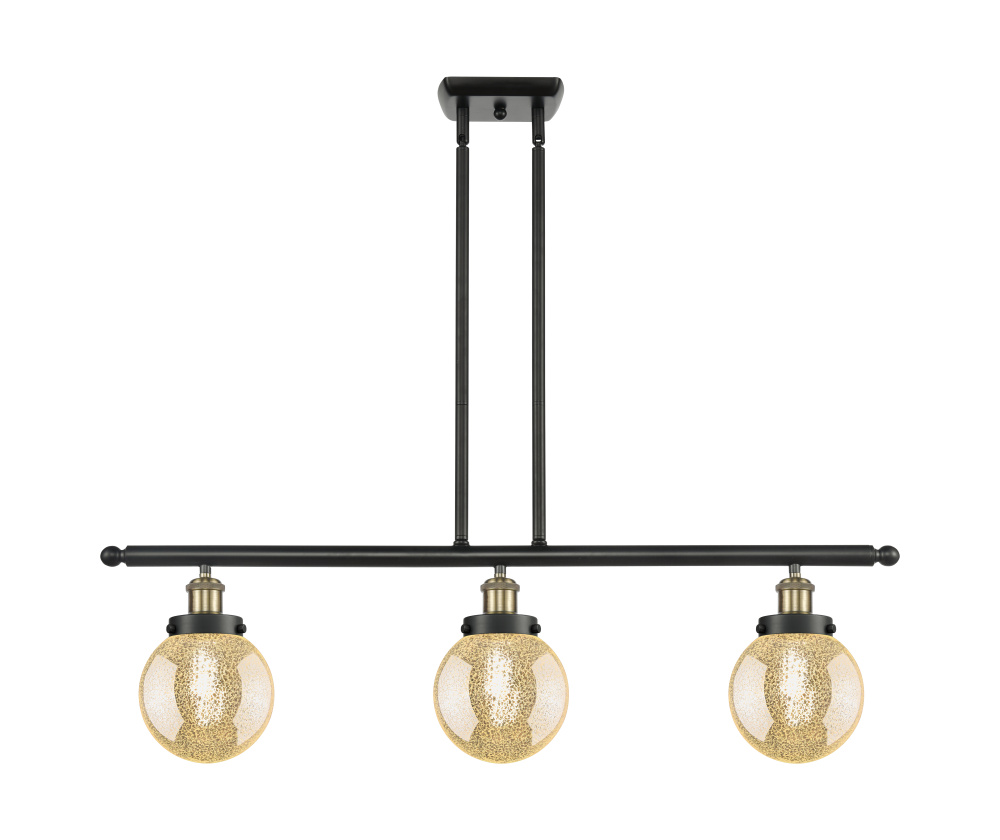 Beacon - 3 Light - 36 inch - Black Antique Brass - Stem Hung - Island Light