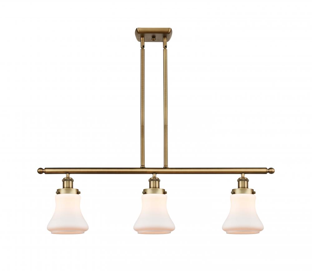 Bellmont - 3 Light - 36 inch - Brushed Brass - Stem Hung - Island Light