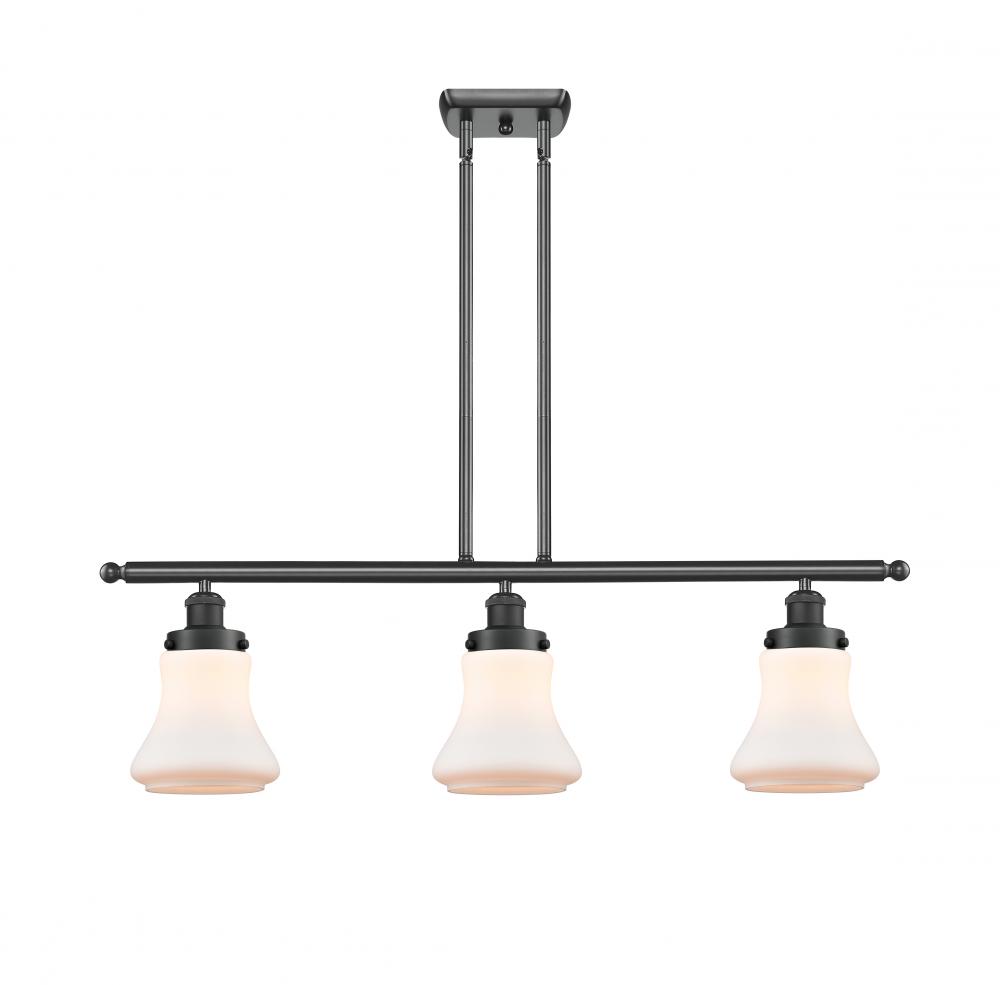 Bellmont - 3 Light - 36 inch - Matte Black - Stem Hung - Island Light