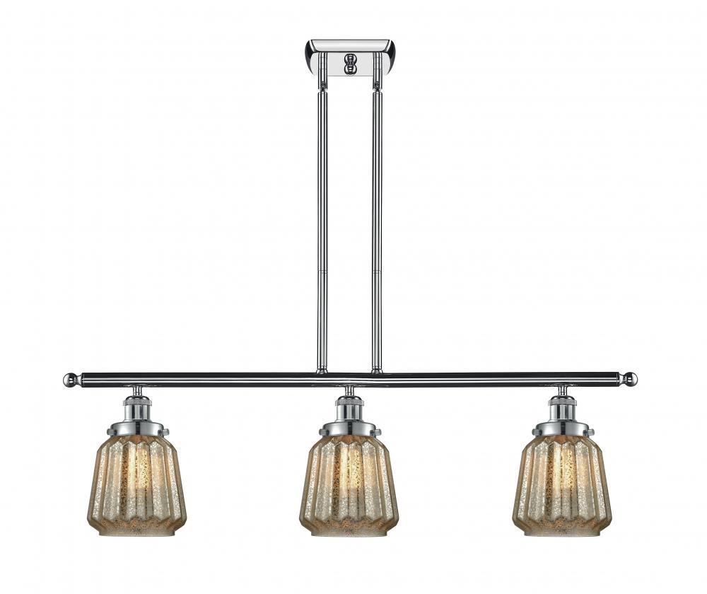 Chatham - 3 Light - 36 inch - Polished Chrome - Stem Hung - Island Light