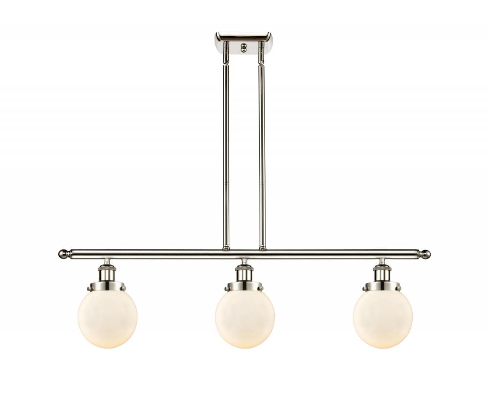 Beacon - 3 Light - 36 inch - Polished Nickel - Stem Hung - Island Light