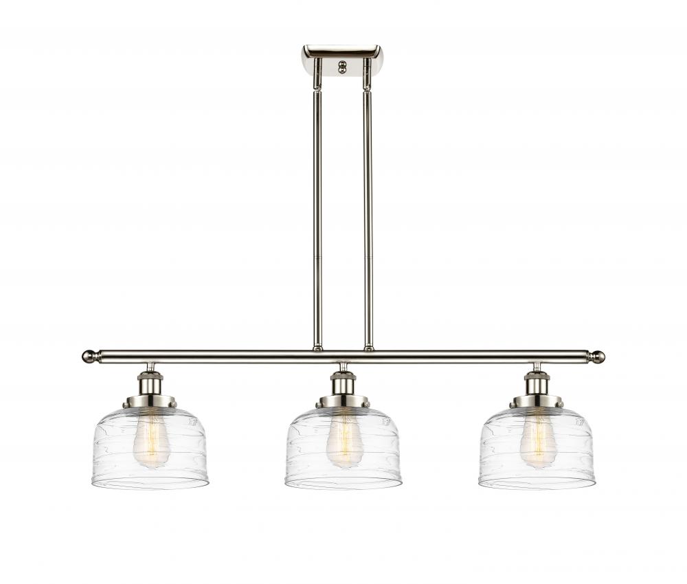Bell - 3 Light - 36 inch - Polished Nickel - Stem Hung - Island Light