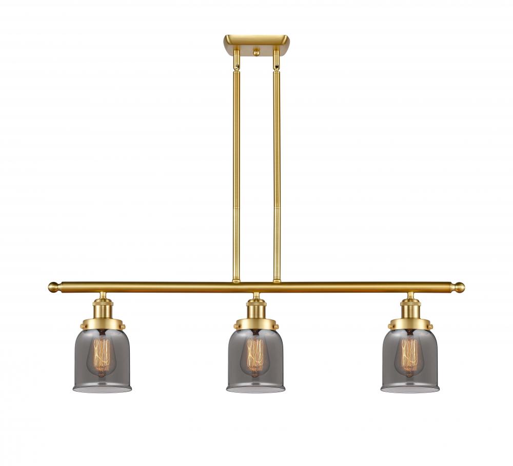 Bell - 3 Light - 36 inch - Satin Gold - Stem Hung - Island Light