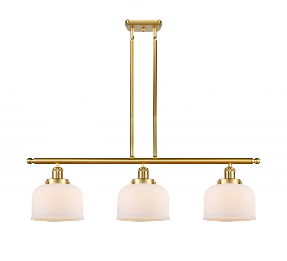 Bell - 3 Light - 36 inch - Satin Gold - Stem Hung - Island Light
