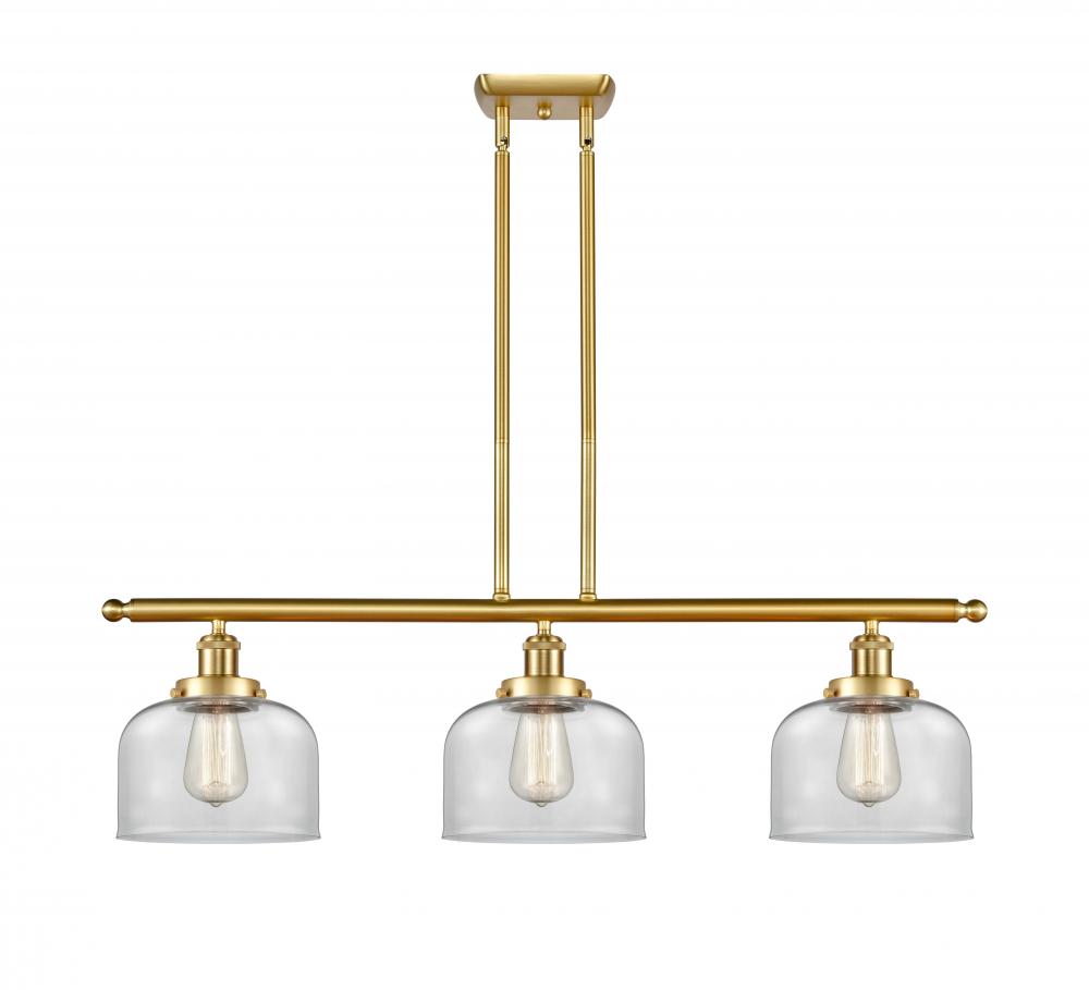 Bell - 3 Light - 36 inch - Satin Gold - Stem Hung - Island Light