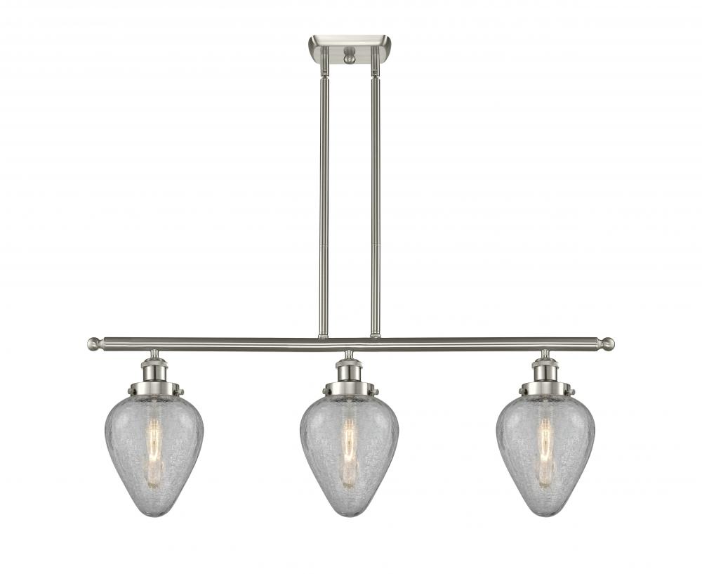 Geneseo - 3 Light - 36 inch - Brushed Satin Nickel - Stem Hung - Island Light