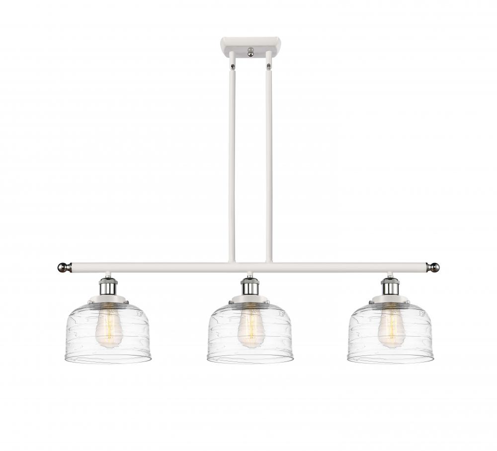 Bell - 3 Light - 36 inch - White Polished Chrome - Stem Hung - Island Light