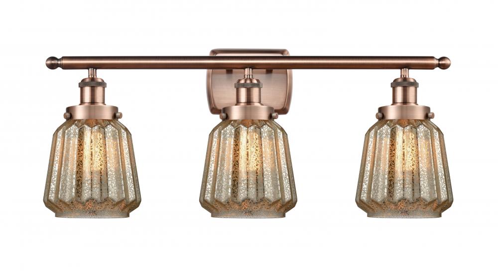 Chatham - 3 Light - 26 inch - Antique Copper - Bath Vanity Light