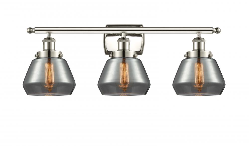 Fulton - 3 Light - 26 inch - Polished Nickel - Bath Vanity Light
