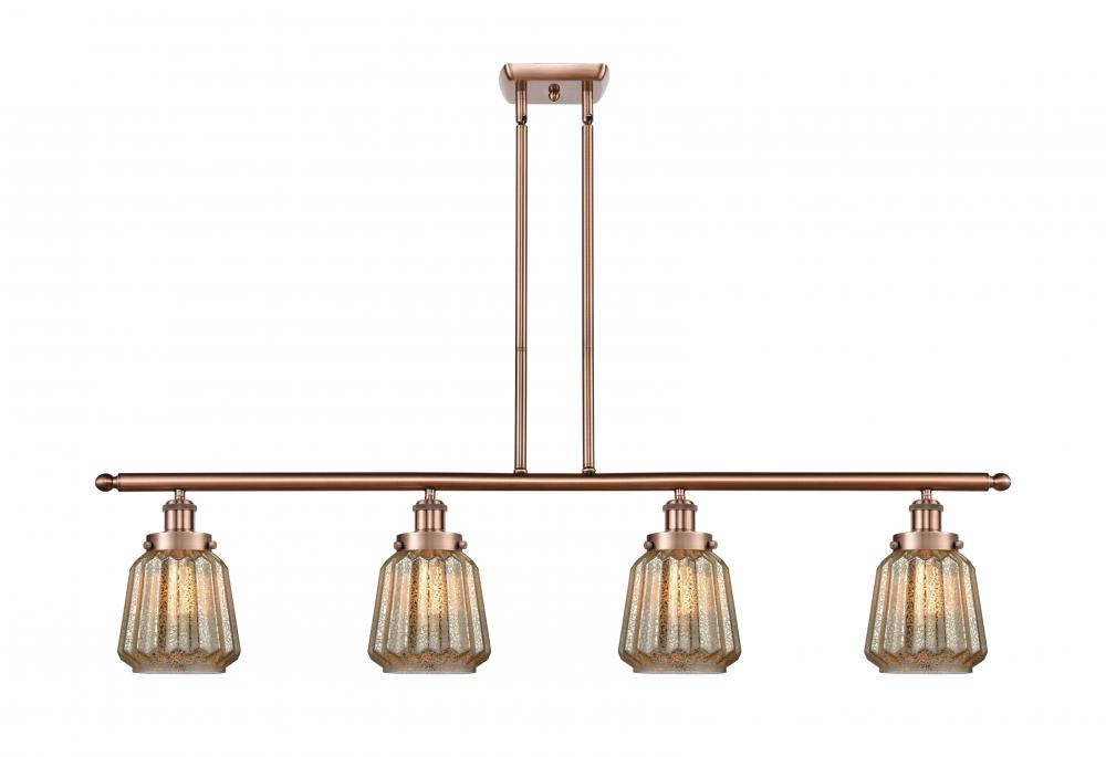 Chatham - 4 Light - 48 inch - Antique Copper - Stem Hung - Island Light