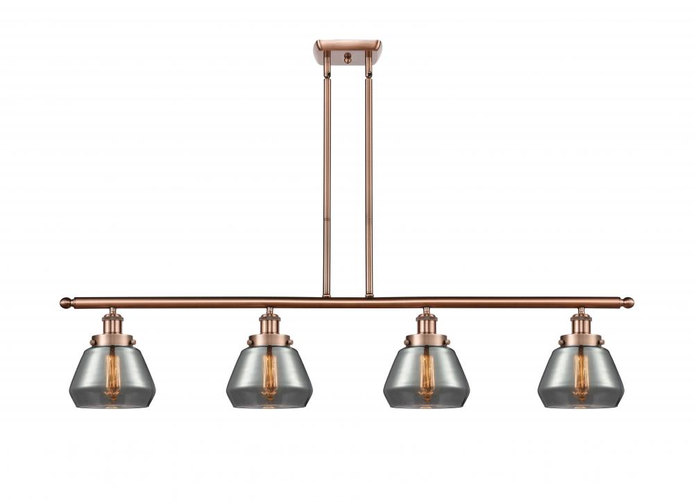 Fulton - 4 Light - 48 inch - Antique Copper - Stem Hung - Island Light
