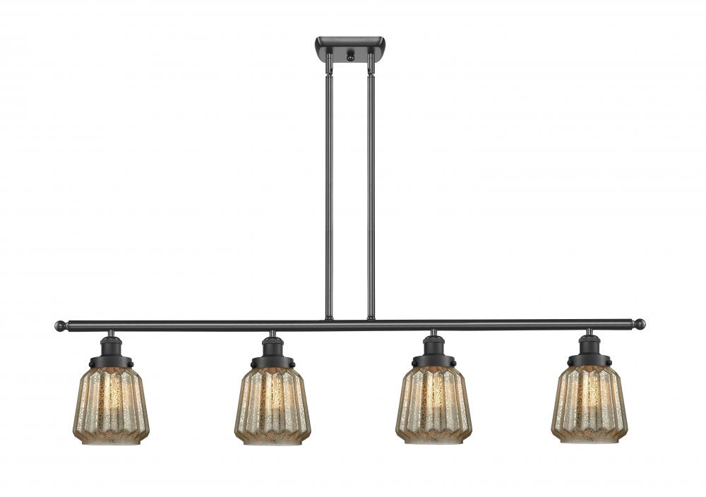 Chatham - 4 Light - 48 inch - Matte Black - Stem Hung - Island Light