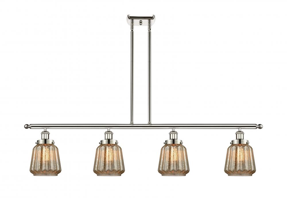 Chatham - 4 Light - 48 inch - Polished Nickel - Stem Hung - Island Light
