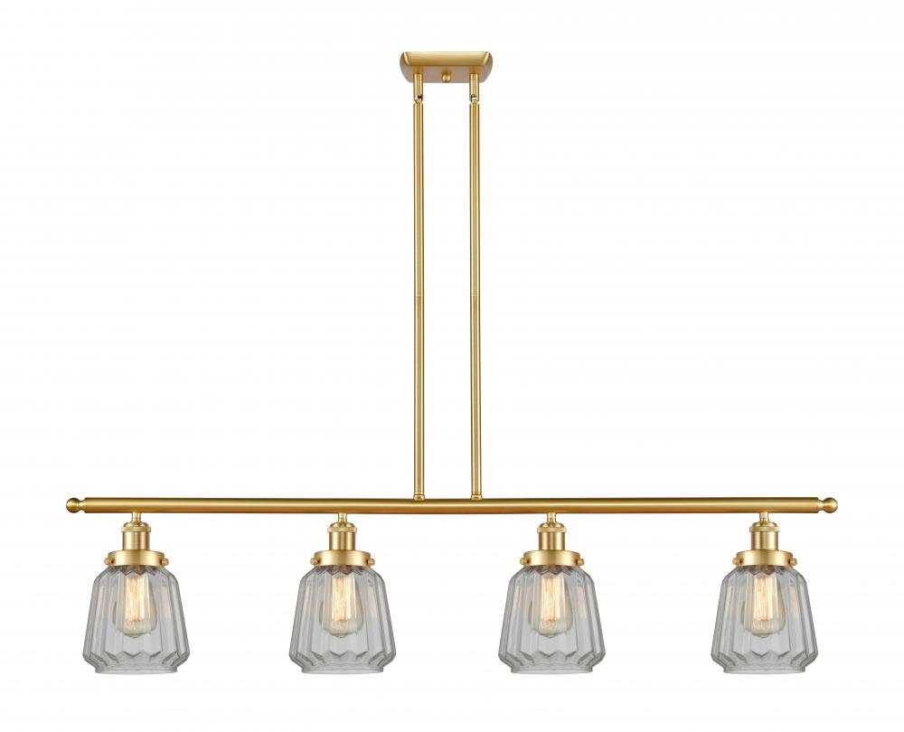 Chatham - 4 Light - 48 inch - Satin Gold - Stem Hung - Island Light