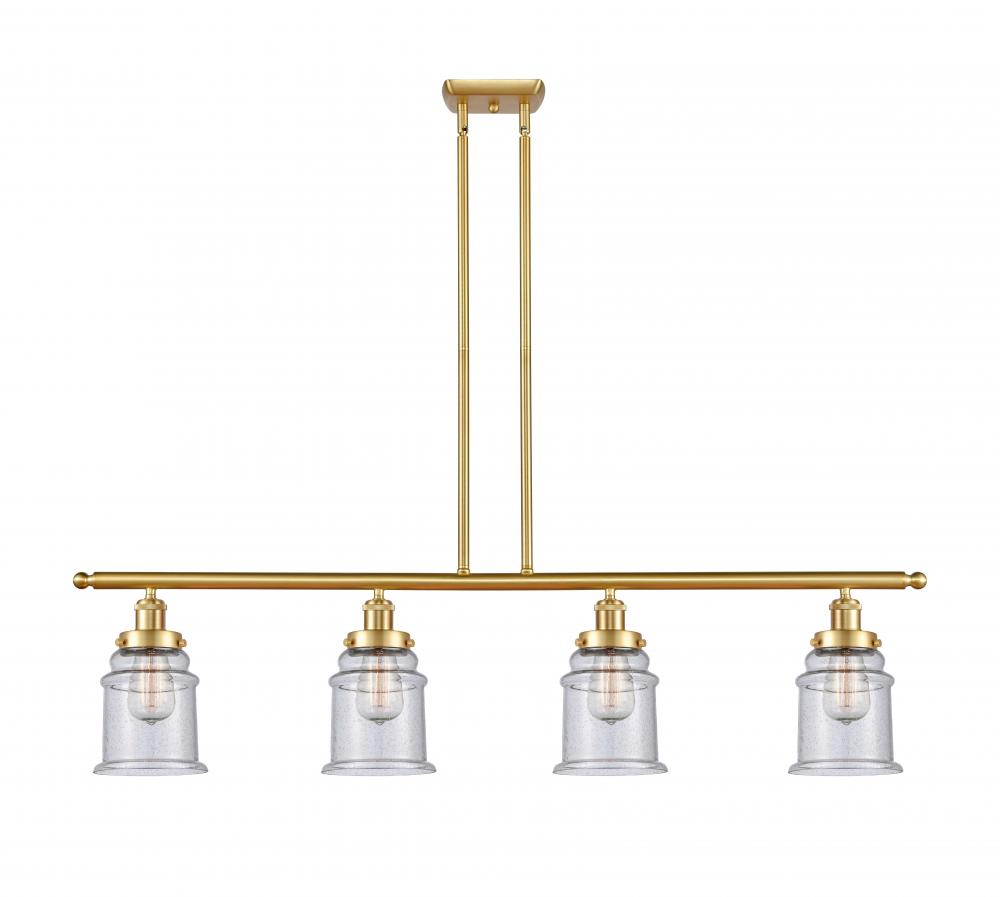 Canton - 4 Light - 48 inch - Satin Gold - Stem Hung - Island Light