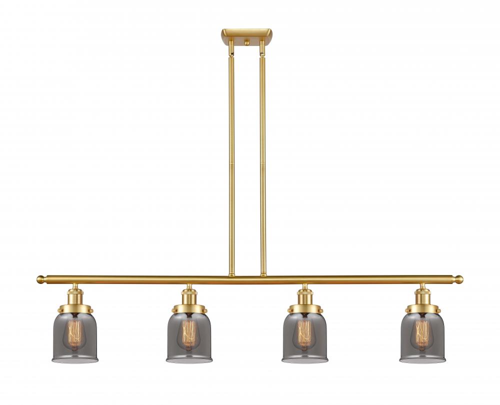 Bell - 4 Light - 48 inch - Satin Gold - Stem Hung - Island Light