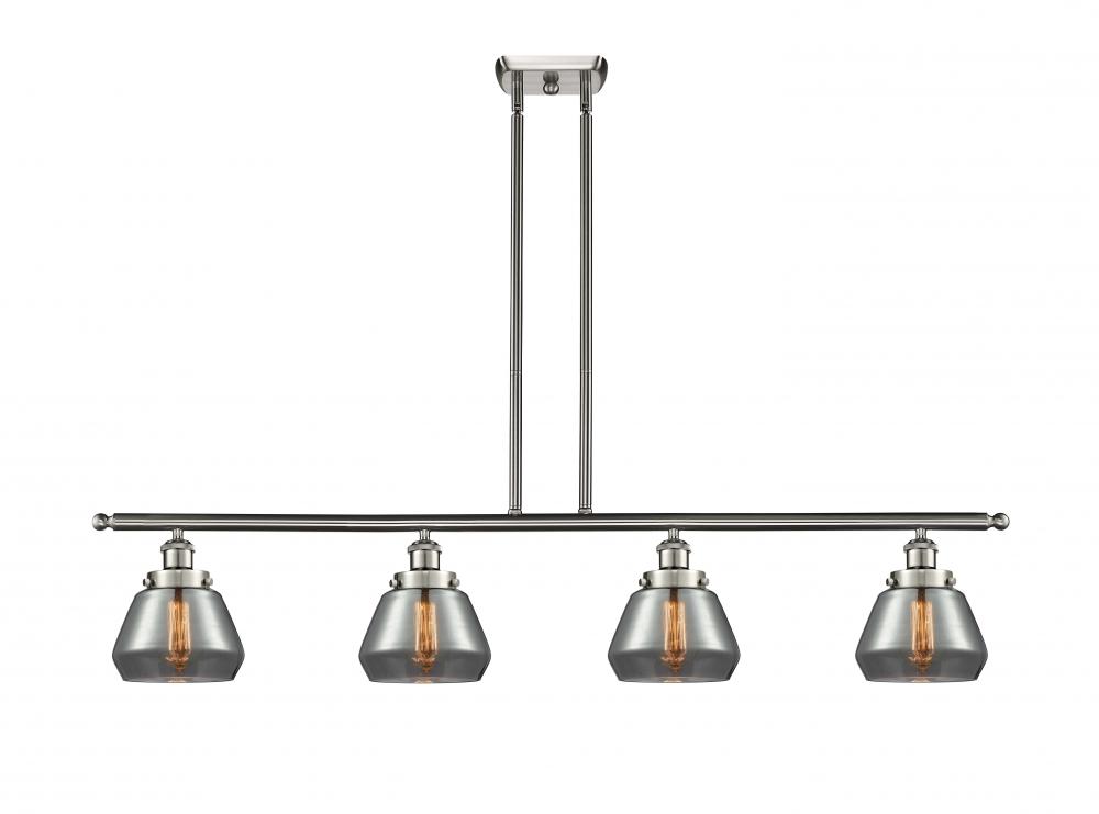 Fulton - 4 Light - 48 inch - Brushed Satin Nickel - Stem Hung - Island Light