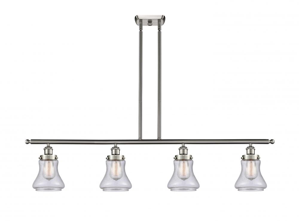 Bellmont - 4 Light - 48 inch - Brushed Satin Nickel - Stem Hung - Island Light