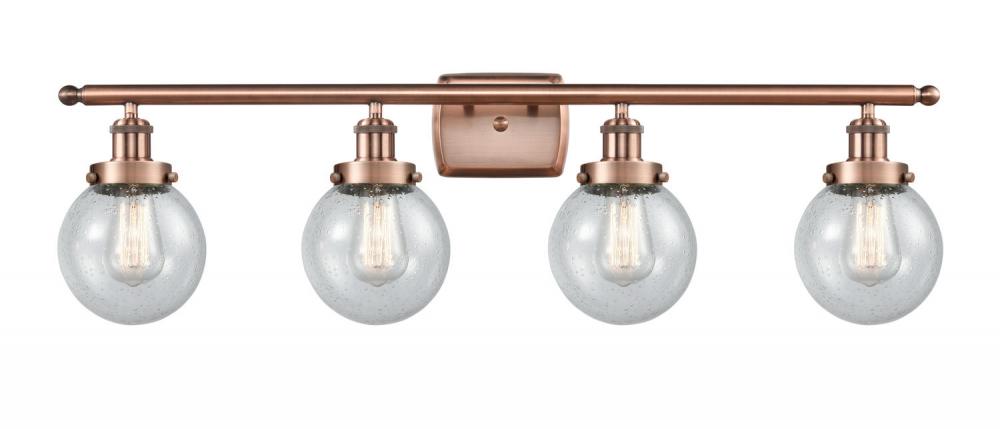 Beacon - 4 Light - 36 inch - Antique Copper - Bath Vanity Light