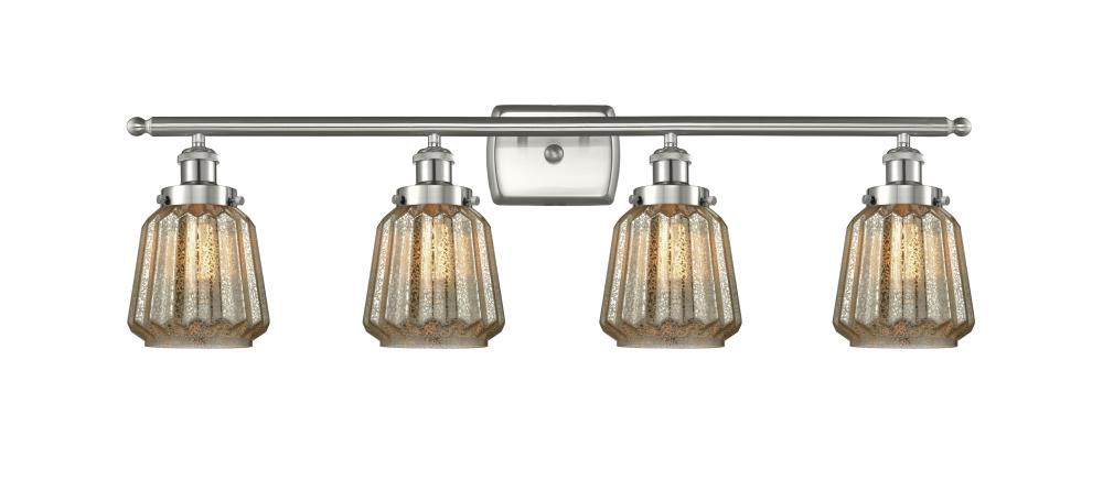 Chatham - 4 Light - 36 inch - Brushed Satin Nickel - Bath Vanity Light